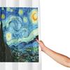 1 ks Umělecká podložka pod sprchový závěs inspirovaná Van Goghem - Perfektní pro dekoraci koupelny - Obsahuje 12 háčků , Na spodním okraji jsou zátěže