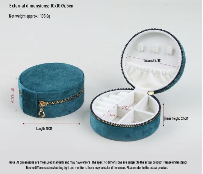 Portable Mini Jewelry Storage Box for Earrings, Necklaces, and Rings
