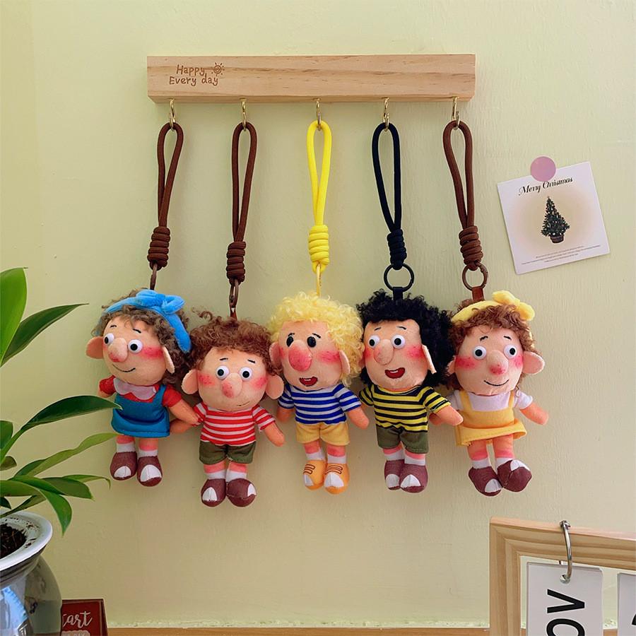 Plush Bear Keychain With Frumpy Boy Design For Birthday Gift And Bag Decor