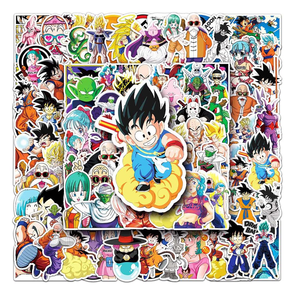 100 Dragon Ball Anime Graffiti Stickers for Suitcases, Notebooks, and More