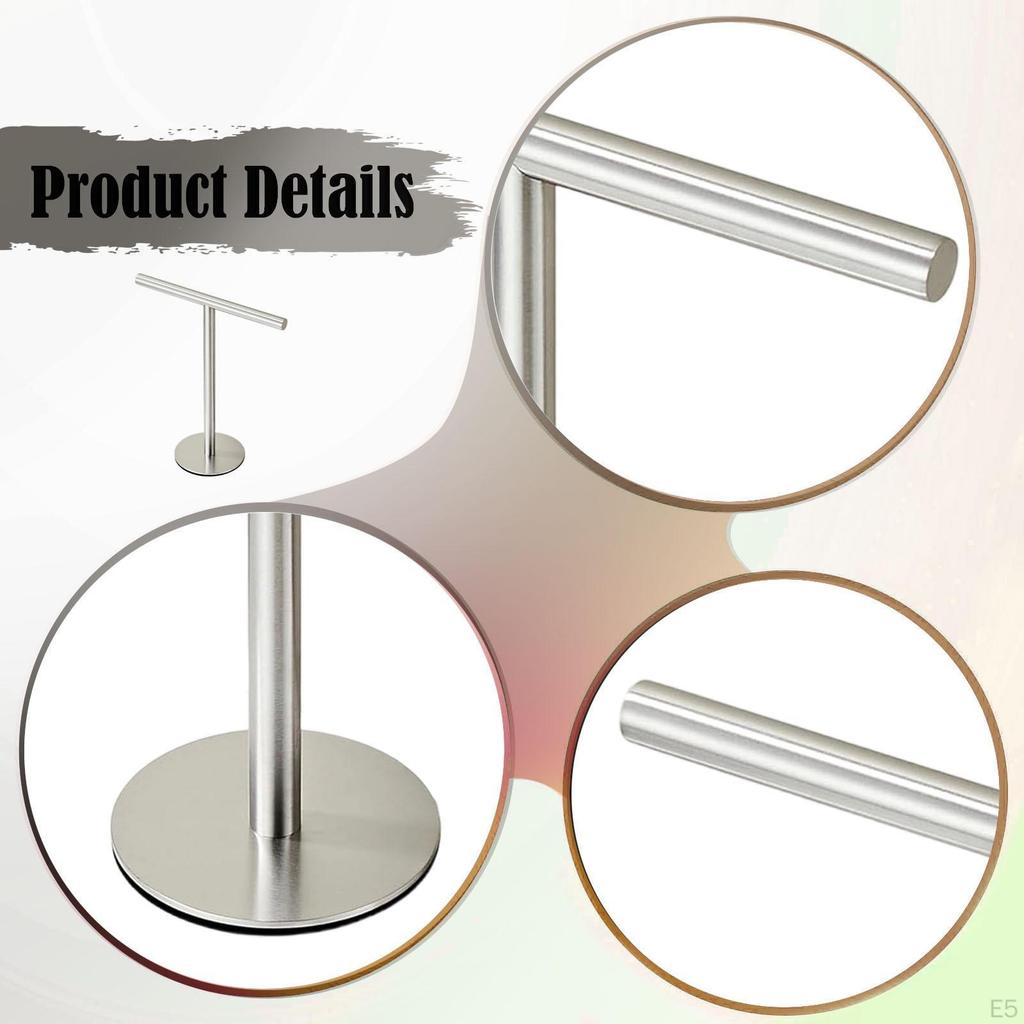 Stojak na ręczniki na blat Wieszak na biżuterię Stal nierdzewna Dekoracyjny Nowoczesny Kształt T Stojak na papier