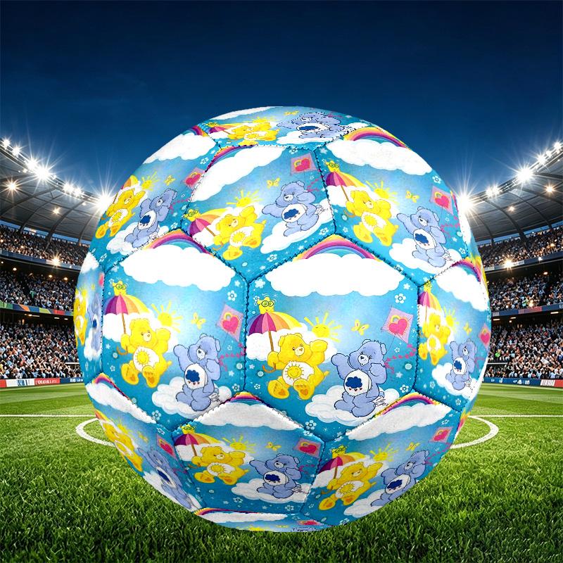 Care Bears Print Size 5 Soccer Ball, PU Wear Resistant Football for Match Training and Daily Practice, Birthday Gift for Soccer Fans