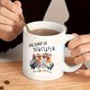 A Mug with a Funny Picture of 'Hmm, Give Me Cookies', Perfect As a Gift for Friends, Hand Washed, Machine Washed. Ceramic Material, Reusable, Suitable