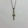 Victorian Green Gemstone Bronze Color Treasure Box Key Cross Pendant Necklace for Women Gothic Halloween Party Vampire Jewelry
