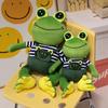 30Cm Kawaii Green Frog Plush Toy Stuffed Cartoon Dressed Animal Doll Cute Decor Plushie Gift