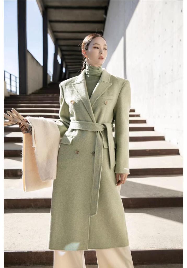 High-End Women's Double-Sided Cashmere Wool Coat - Loose Fit for Autumn/Winter