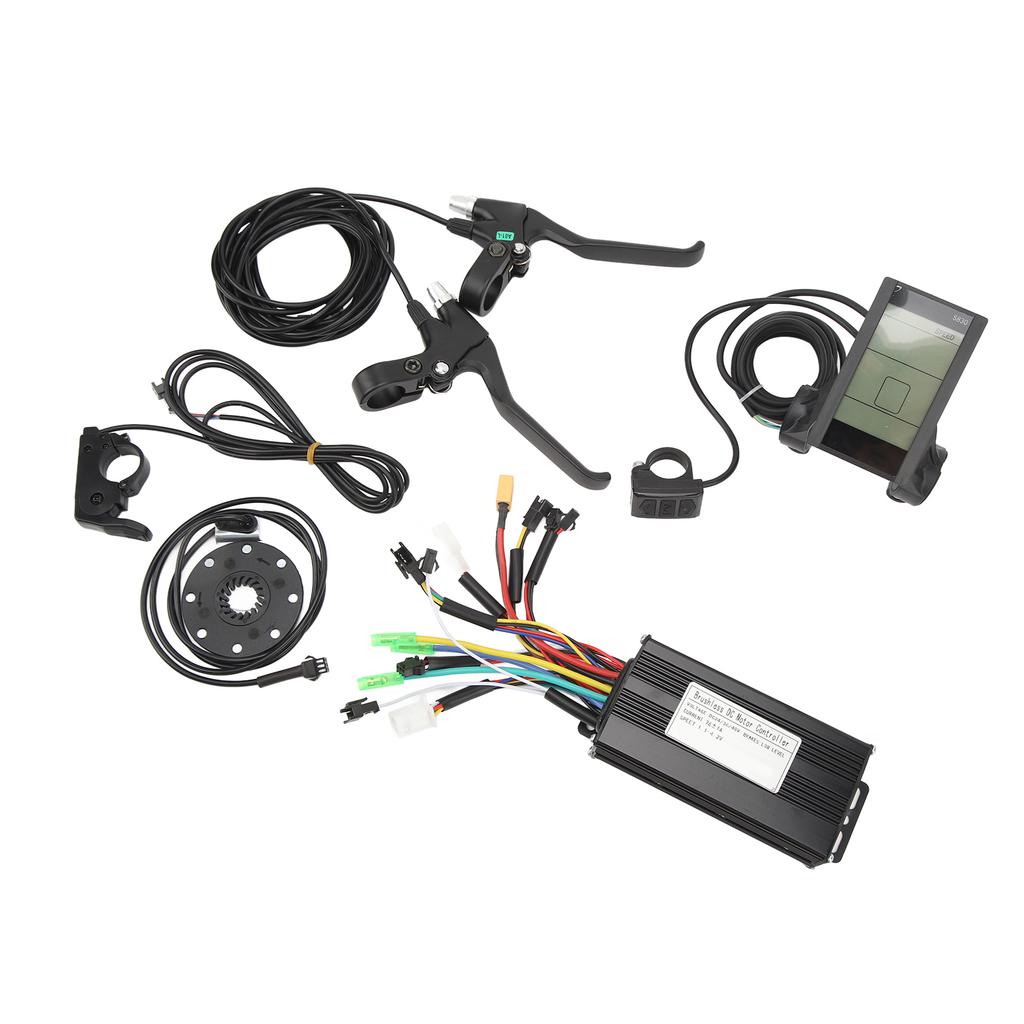 26A DC 24V 36V 48V Controller with S830 Panel Thumb Throttle Power Assist Sensor Power Brake Handle for 500W‑750W Motor