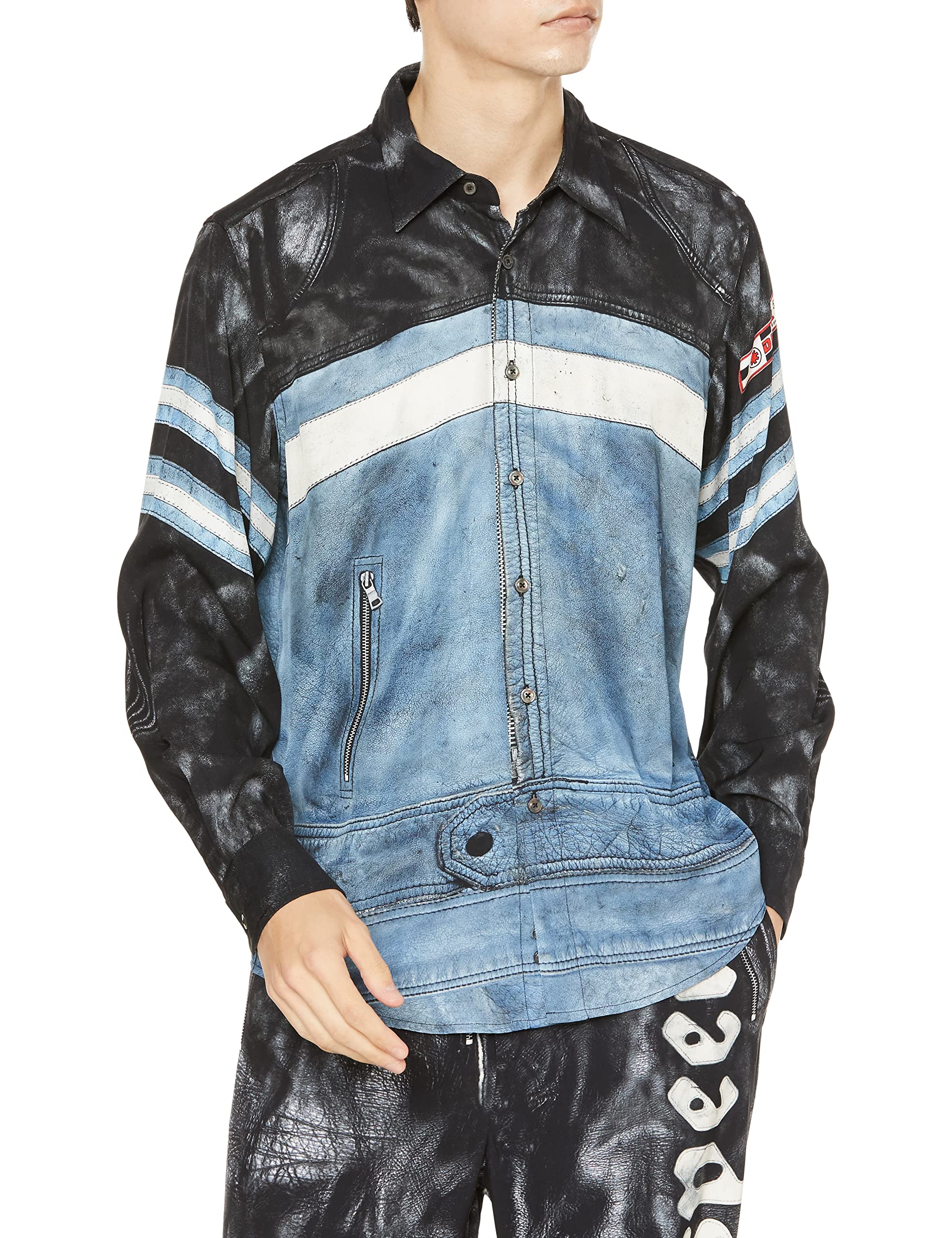 

Рубашка Trompe A088140BJAL 48 Черный x Слоновая кость 9XXA (Дизель) Мужской L oeil