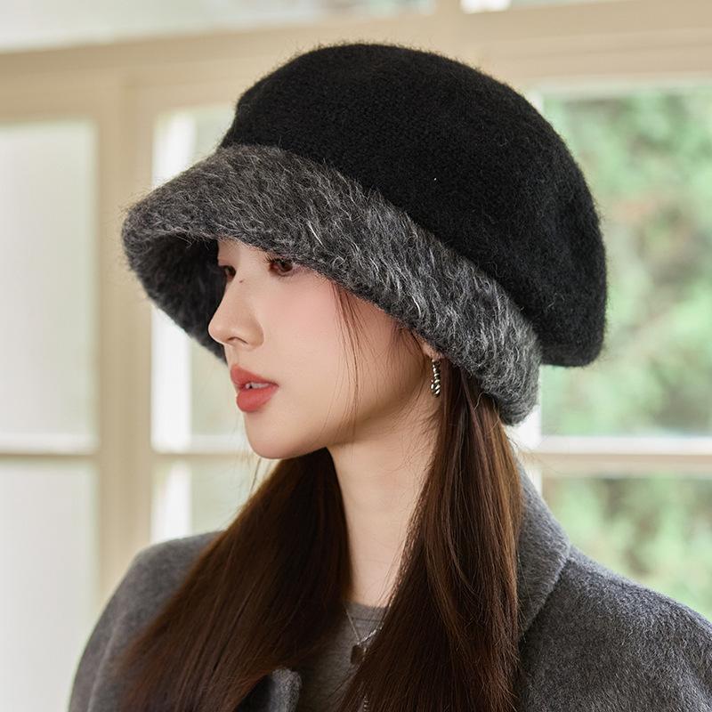 Retro Hat Women's Autumn and Winter Casual Beret Windproof and Warm British Painter Hat