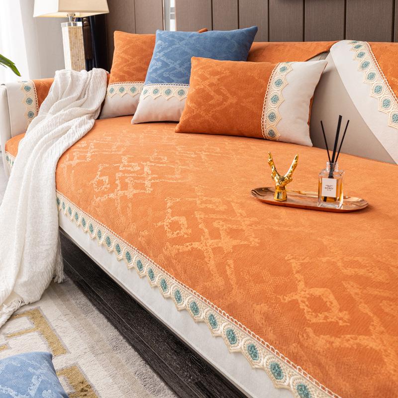 Chenier Sofa Cushion Four Seasons Universal Light Luxury Simple Modern Seat Cushion Princess Sofa Cover Cover Cloth Set