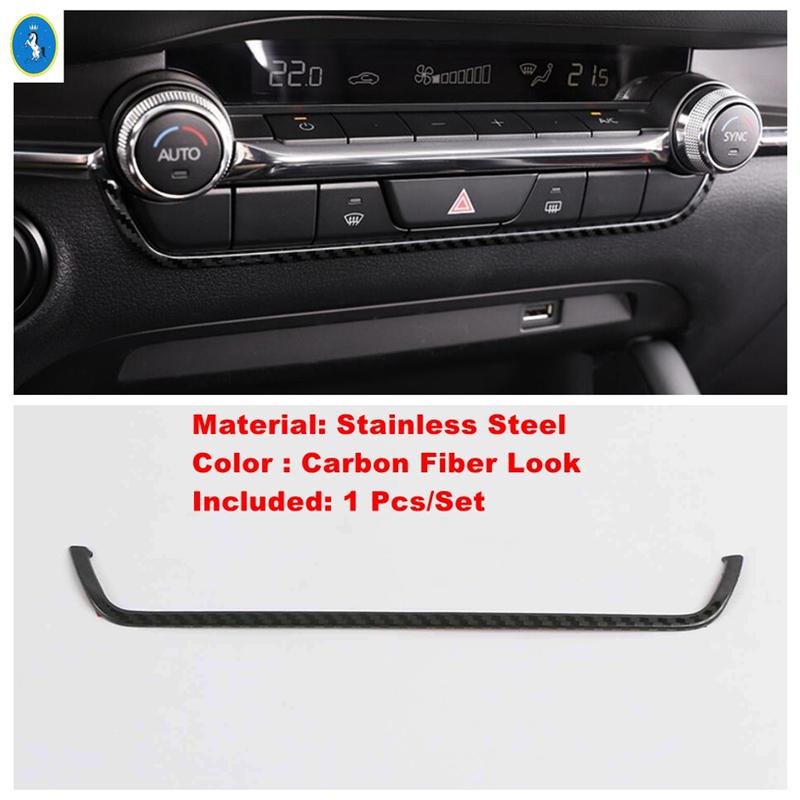 Accessories Center Control Warning Light Button Strip Glove Handle Storage Box Cover Trim For Mazda 3  + & CX-30  - 2024