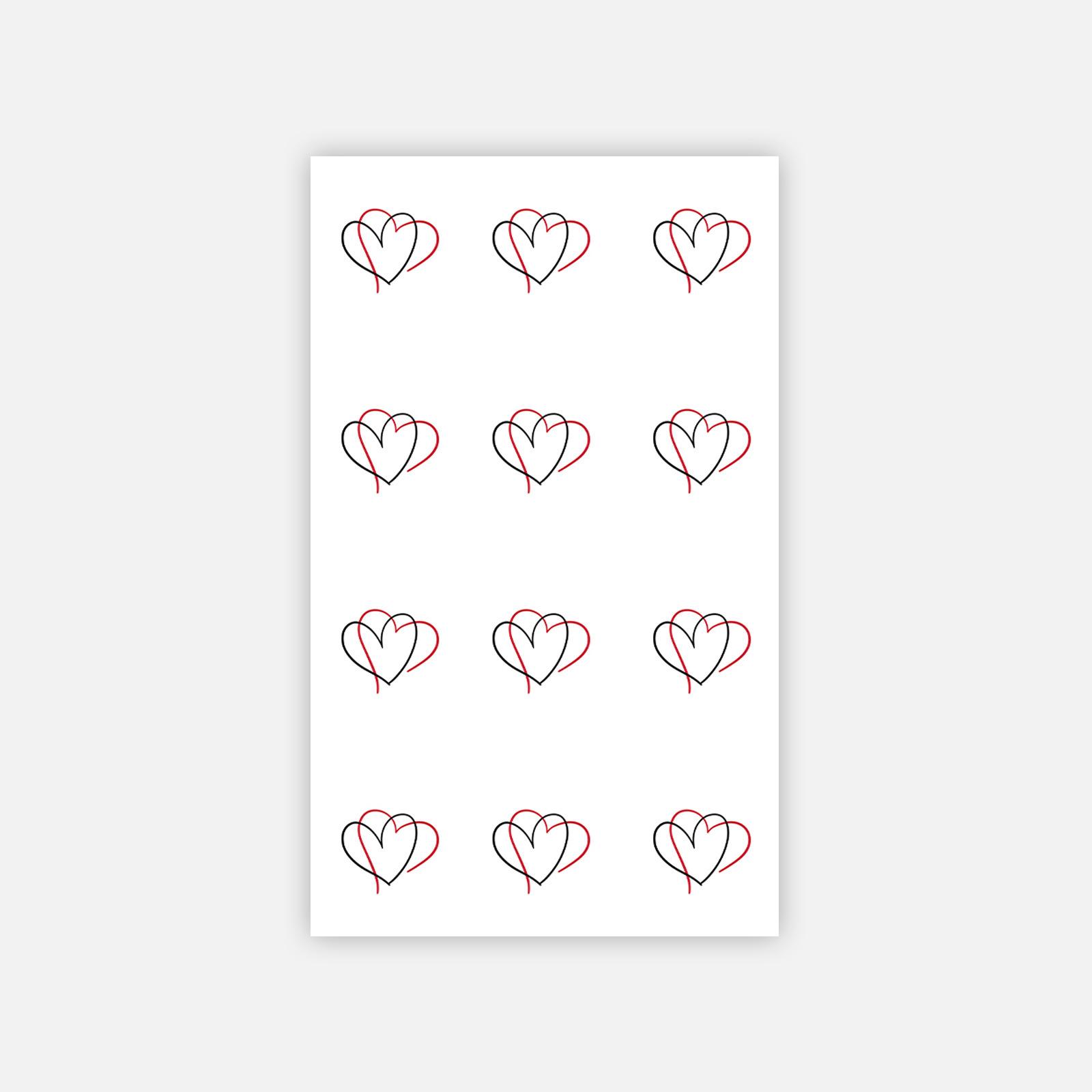 

Simple High-End Feeling Small Fresh Stick Figure Love Finger Tattoo Sticker 6*10