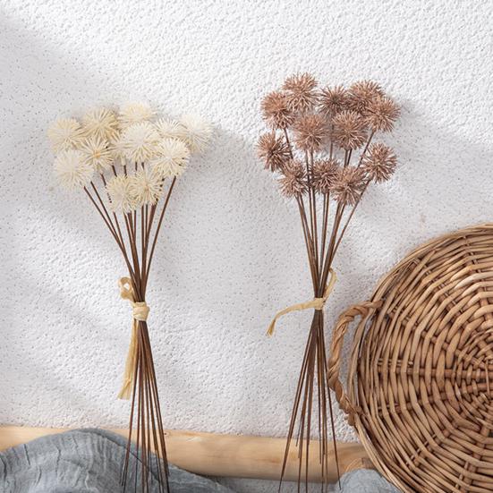 12 Mazzi di Crisantemi Artificiali a Pompon Finti Fiore Artificiale Piccola Sfera di Crisantemo Mini con Gambo Lungo per Bouquet da Sposa Fai-da-te Decorazione per Vaso