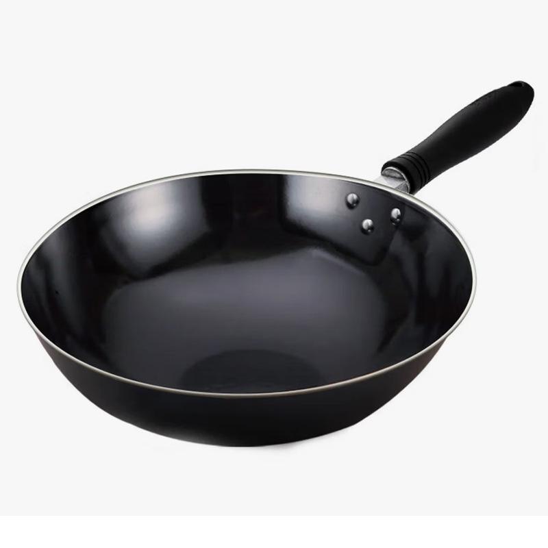 Supor Large Enamel Iron Stir-Fry Wok for High-Heat Cooking