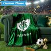Custom Name Green Shield America Design Blanket Lightweight Ideal Bedding Blanket Perfect for Travel, Camping, Living Rooms, Sofas, Christmas Gift