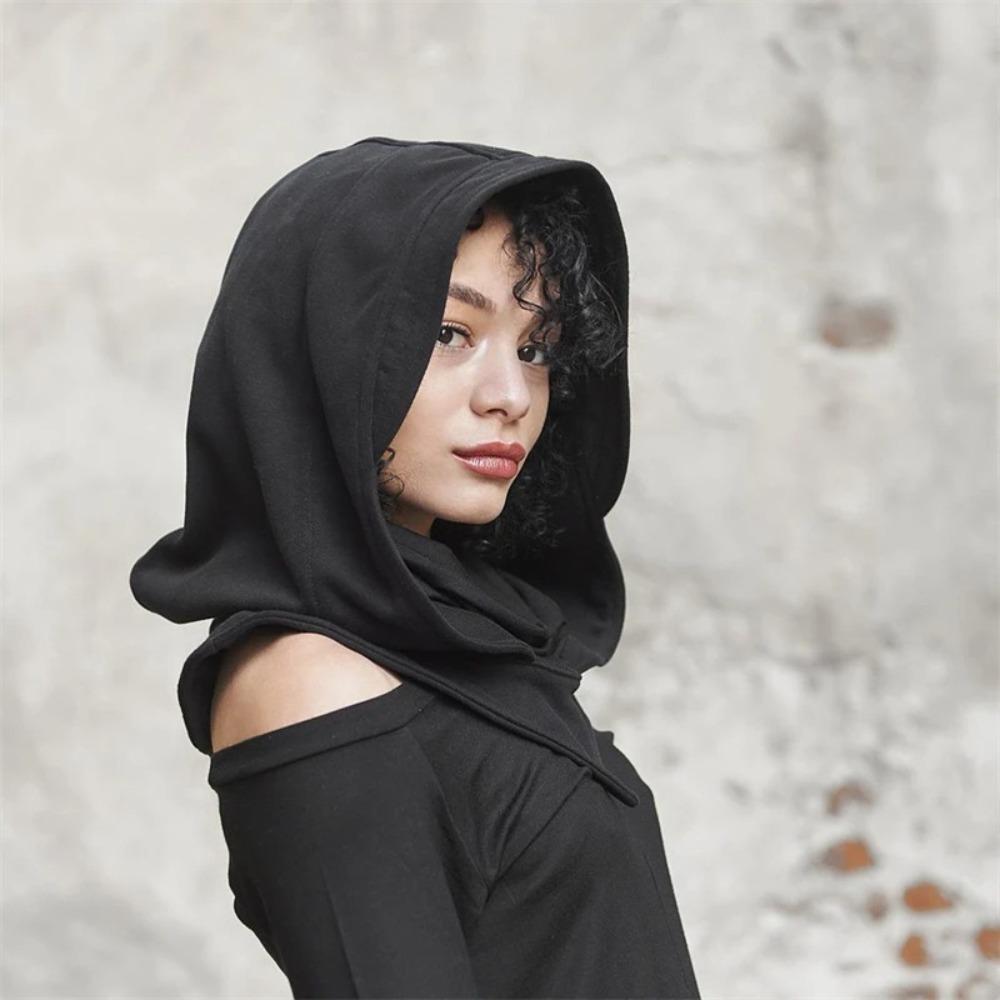 Black Medieval Mask Hat Unisex Assassin Cosplay Costume Accessories Halloween Costumes