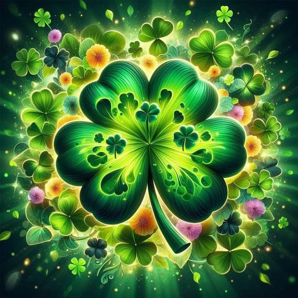 St Patricks Day Full DIY 5D Round Drill Diamond Painting Gem Art for Adults/Beginners Gift Idea Home Wall Decor 15.75x15.75in