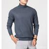 Men S Solid Color High Neck Knitted Pullover Sweater