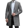 European version large size new woolen coat men's autumn and winter coat single-breasted medium and long