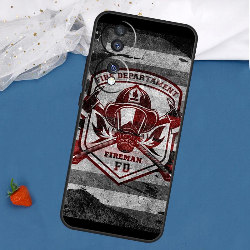 

Firefighter Fire Department Fireman Case For Huawei P20 Pro P50 P40 P30 Lite P Smart Z Nova 5T Honor 50 70 X7 X8 X9 Back Cover Huawei P30 Lite