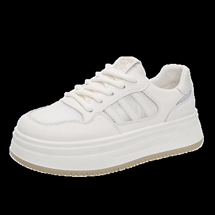 

Кожаные туфли на мягкой подошве, белые туфли, женская обувь, весна и лето 2025, новая универсальная обувь для скейтборда, плоские повседневные женские туфли, спортивная обувь 40 абрикосовый