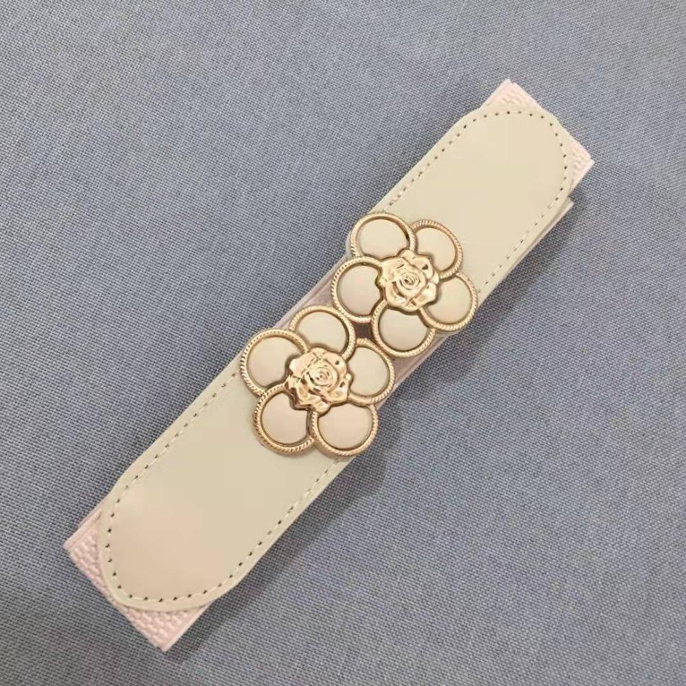 Stretch Waistband Wide Waist Waist Accessories Flower Belts Wide Belt Elastic Belts Flower Belts