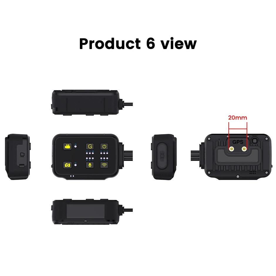 Motorcycle Dashcam, Full HD Front and Rear Dual Cameras, WiFi Waterproof Vehicle Recorder, Action Camera