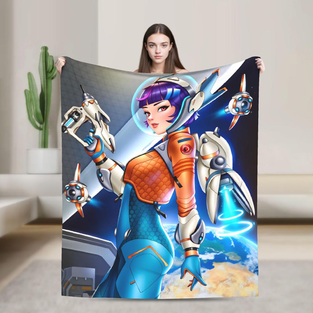 Overwatch Mercy Blankets  Soft Warm Fluffy Plush Bedding Throws For Couch Bed Picnic Flannel Bedspread Bed Cover