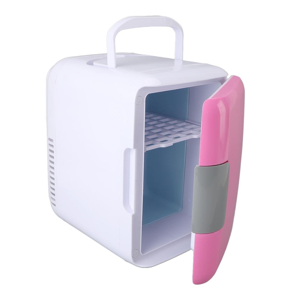 4L Mini Fridge Cooling Warming Low Noise Single Door Portable Small Refrigerator for Car Use
