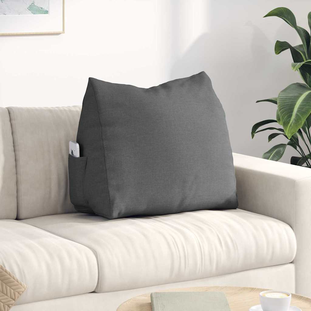 Back Cushion Dark Gray 60 x 20 x 50 cm Fabric