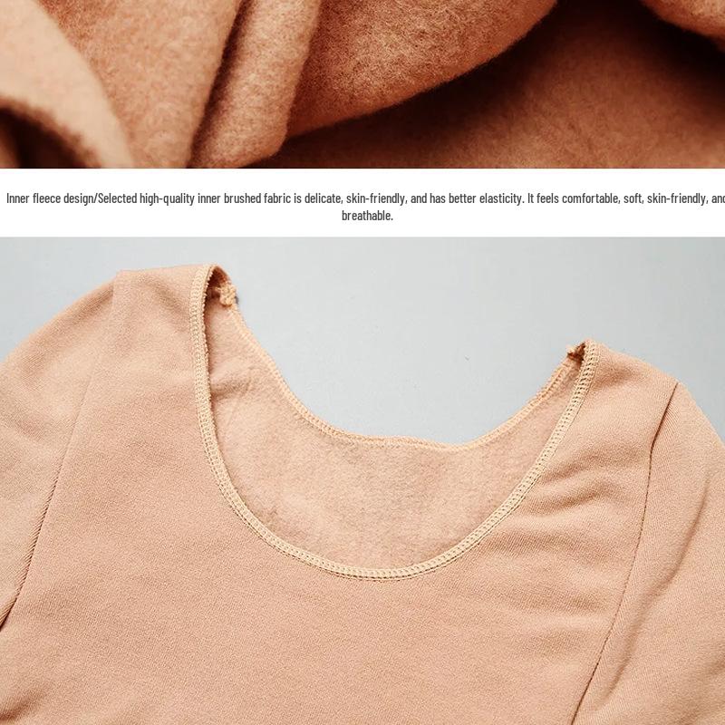 Girls' Nude Color Velvet Winter Dance Base Layer Leotard