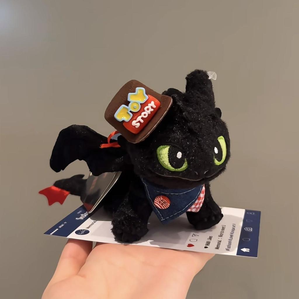 Toothless Plush Doll Bag Pendant Dragon Trainer Stand Toothless Cowboy Toy Hat Toy Accessories