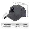 Poodle Baseball Cap Washed Denim Adjustable Hat Vintage Poodle Emblem Casual Outdoor Cap