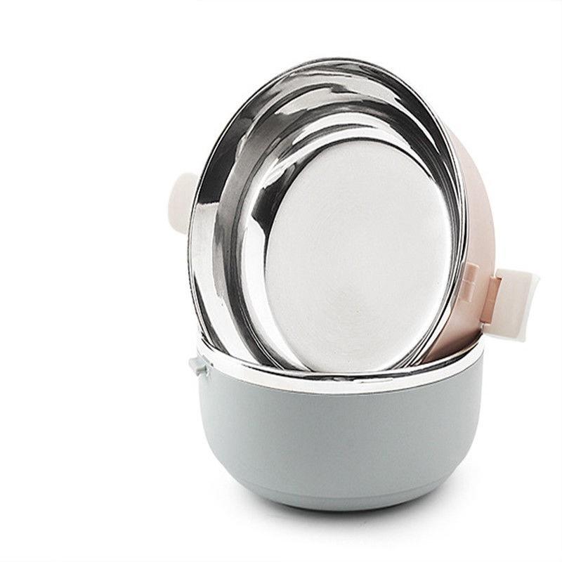 Elegantní 3patrový nerezový termicky izolovaný piknikový obědový box pro celodenní čerstvost