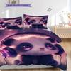 Panda Pattern Bedding Quilt Set Quilt Cover Pillowcase Home Decoration Birthday Gift (1 * duvet cover + 2 * pillowcase, without core)