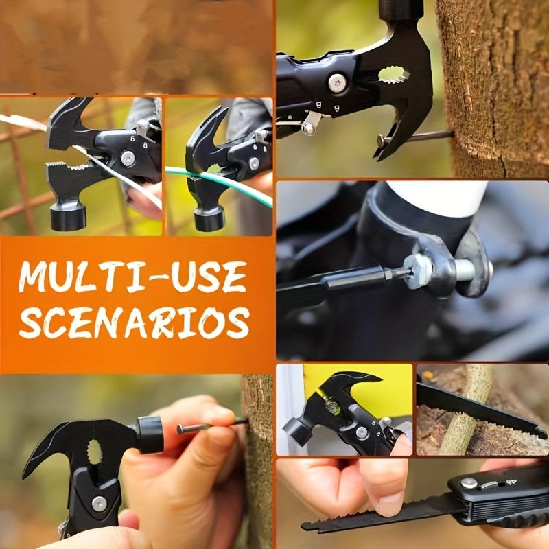 1pc 12-in-1 Multi-Function Hammer, Essential Tool for Home and Car | Includes Hammer, Pliers, Screwdriver & 8 Functions