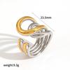 Stainless Steel Geometric Ring Collection With True Gold Finish For Trendy Ladies