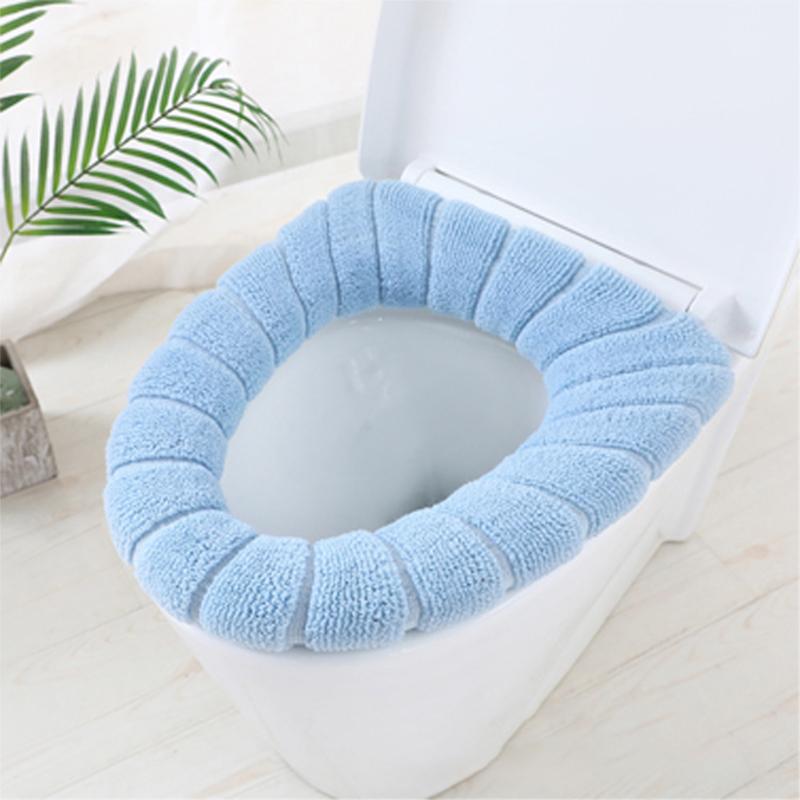 1Pcs Bathroom Toilet Seat Cover Soft Warmer Washable Mat Cover Pad Cushion Seat