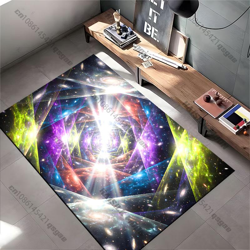 Cosmic Energy Vibrant Infinite Galaxies Carpet Yoga Living Room Room Decor Children's Crawling Mat Doormat Area Rug