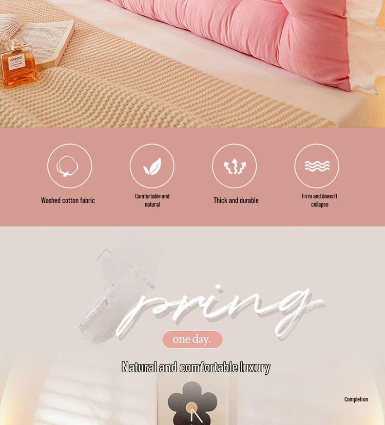 Soft Backrest Headboard Pillow - Large Cushion for Reading, Sleeping, Dorms, Sofas & Waist Support