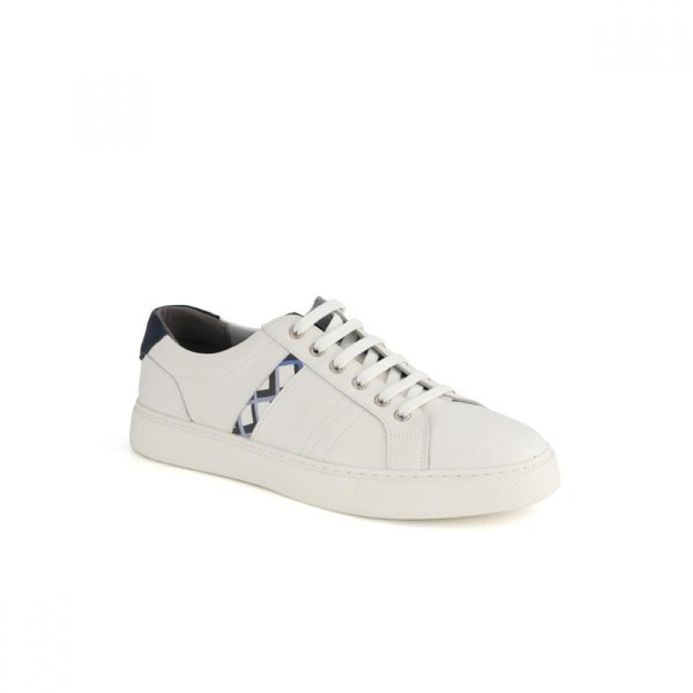 Daks Men Checkered Banding Sneakers Ivory Dmx601ka35 Ivory (KA35)/245