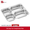 LIJIA FITMENT Stainless Steel Divided Cafeteria Tray