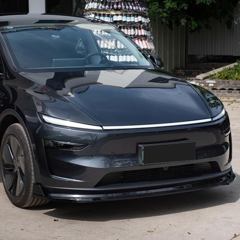 Front Bumper Front Lip Front Shovel Kit For Tesla New Model Y Juniper 2025+ Body Spoiler Splitter Segmented Front Bumper Kit