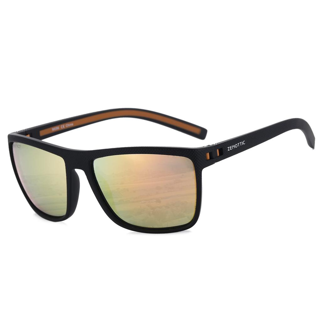 Polarisierte Sonnenbrillenblende für Damen Herren Leichter TR90-Rahmen UV400-Schutz Quadratische Sonnenbrille