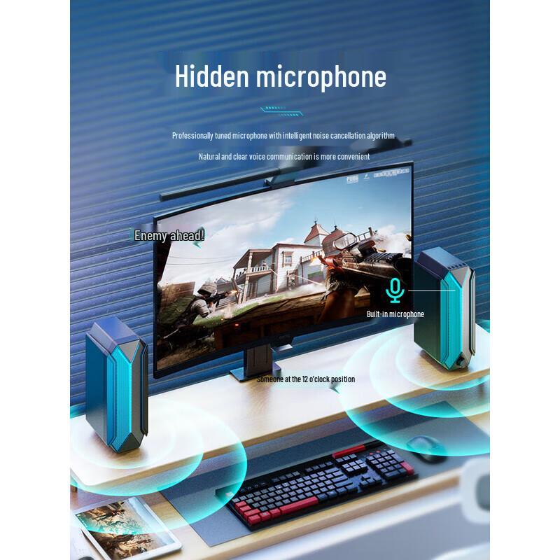 Hanhong PC01 RGB Gaming Desktop Speakers