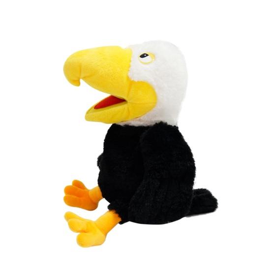 Plüsch Papagei Handpuppe mit beweglichem Mund Interaktives Zootier Spielzeug für Kinder Erwachsene Weich Stofftier