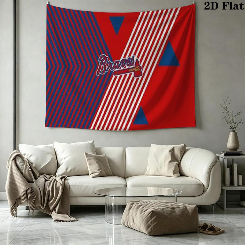 Atlanta Braves Wall Tapestry Aesthetic Wall Hanging Printed Fabric Blanket Decorative Tapestries for Bedroom Living Room Home Decor