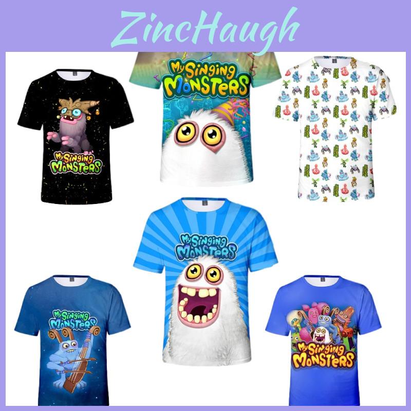 T-shirt My Singing Monsters Estiva con Stampa Digitale per Adolescenti