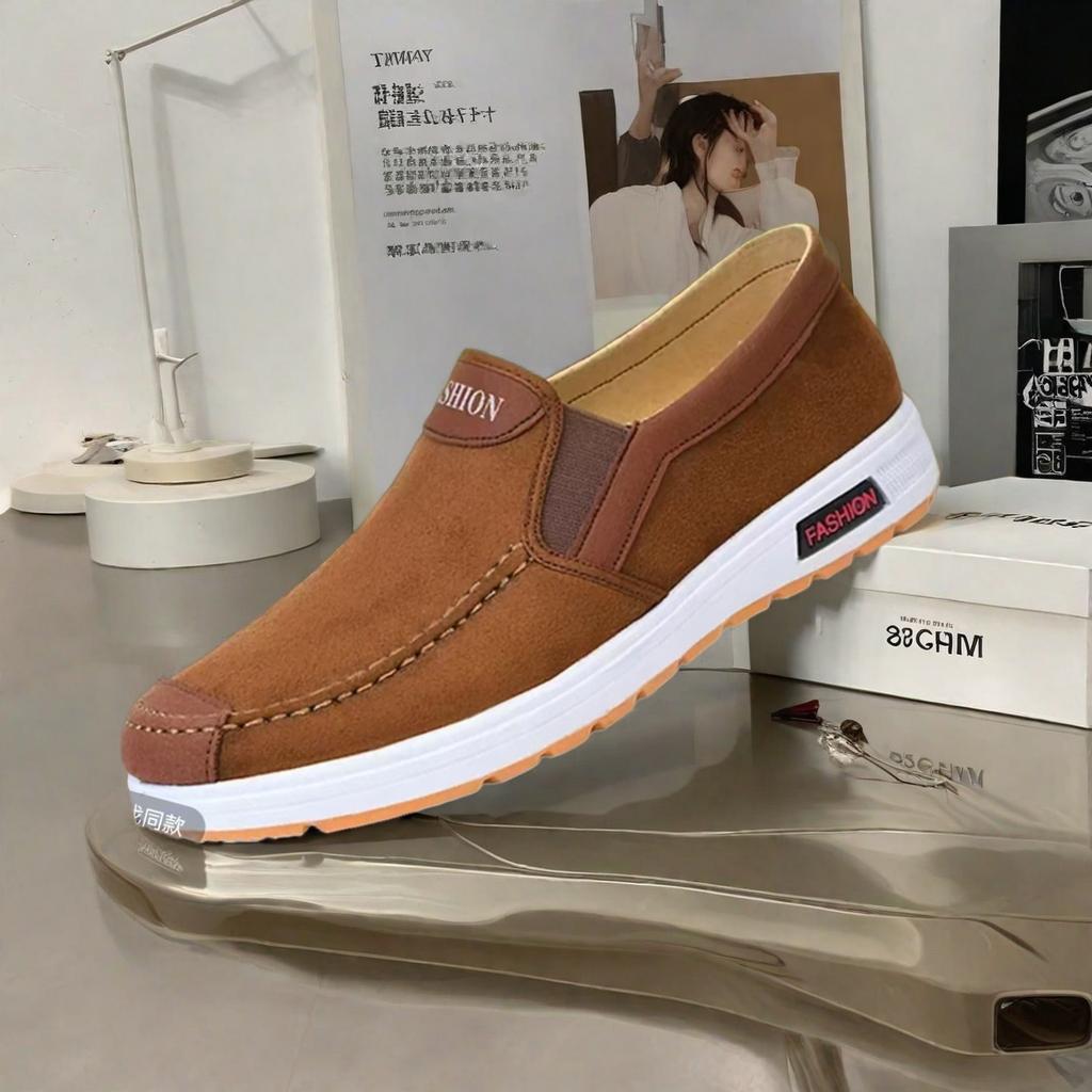 Autumn old Beijing cloth shoes men's beef tendon sole work shoes breathable casual shoes middle-aged and elderly lazy shoes casual shoes