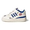 adidas Originals Forum Low El Pelle Retro Casual Scarpe da Passeggio Basse Scarpe da Ginnastica per Bambini Bianco Blu FY2546